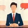 Icon representing interview preparation